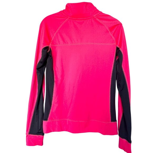 Victorias Secret Pink Ultimate 1/4 Zip Pullover Hot Pink Athletic Jacket Sz S - Picture 2 of 7